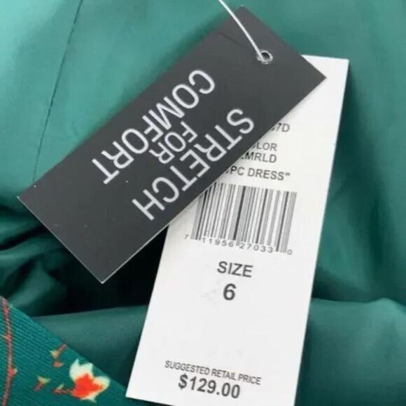 JM Studio By John Meyer Women's Emerald Sleeve Lined  Sheath Dress Size 6 New - Picture 6 of 7